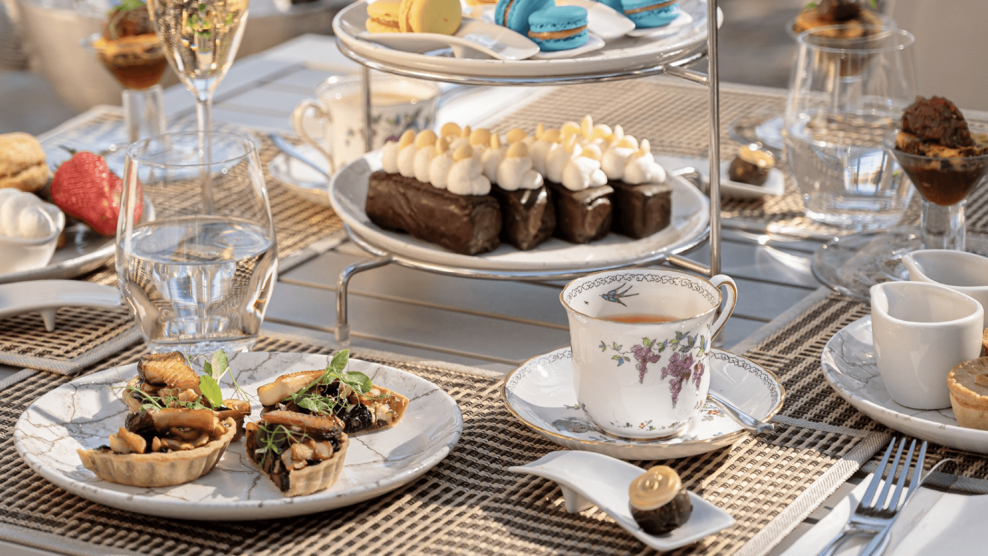 Afternoon tea from The Palm Terrace at Palm House Boutique Hotl & Spa